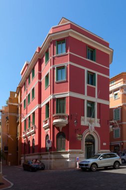 Monaco-Ville, Monaco - March 28 2019: Post office near the Monaco Town Hall.