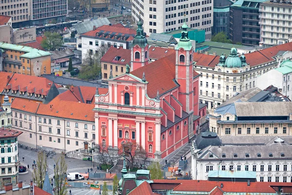 Liubliana Eslovenia Abril 2019 Iglesia Franciscana Anunciación Una Iglesia Franciscana — Foto de Stock