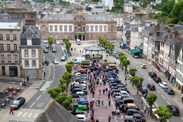 Morlaix Frankreich Mai 2022 Kostenlose Autoausstellung Vor Dem Rathaus Tag — Stockfoto