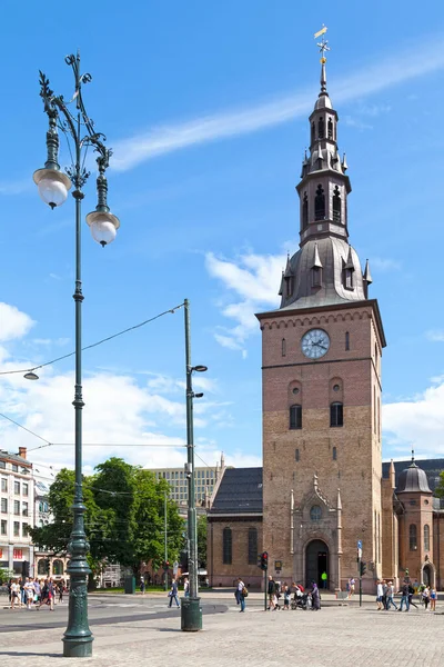 stock image Oslo, Norway - June 26 2019: Oslo Cathedral (Norwegian: Oslo domkirke) dates from 1694-1697.