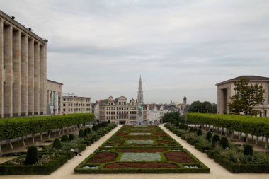Brussels, Belgium - August 26 2017: The Kunstberg (Dutch) or Mont des Arts (French), meaning 