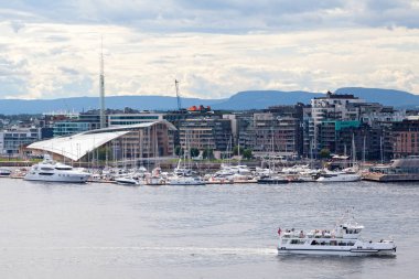 Oslo, Norway - June 26 2019: The Astrup Fearnley Museum of Modern Art is a privately owned contemporary art gallery alongside the Oslo Fjord.