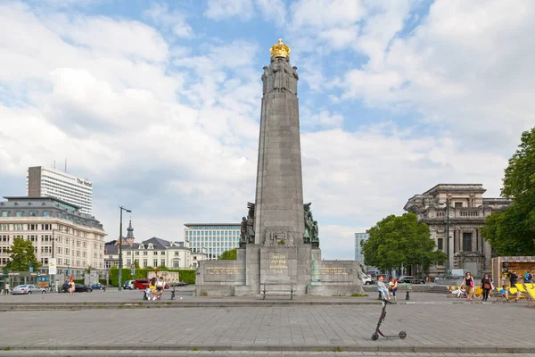 Bruxelas Bélgica Julho 2019 Monumento Glória Infantaria Belga Monumento Histórico — Fotografia de Stock