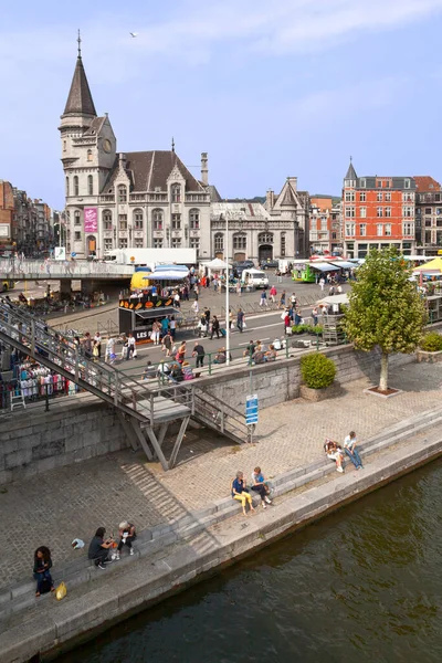 Liège Belgien Augusti 2017 Grand Poste Lige Offentlig Byggnad Byggd — Stockfoto