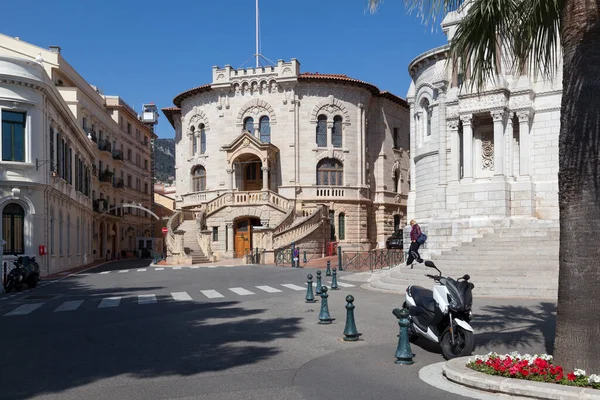 Monaco Ville Monaco Maart 2019 Paleis Van Justitie Tussen Kathedraal — Stockfoto