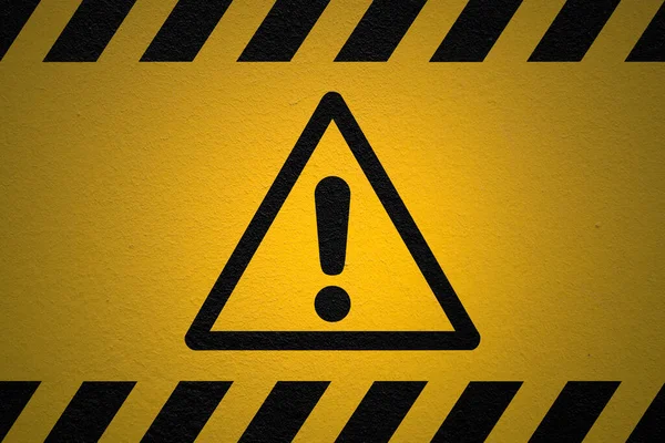 Black Striped Yellow Background Potential Danger Sign Light Effect Dramatize — Stock Photo, Image