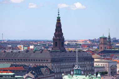 Christiansborg Palace (Danish: Christiansborg Slot) is a palace and government building on the islet of Slotsholmen in central Copenhagen, Denmark.