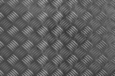 Full frame close up on a diamond plate with copy space.
