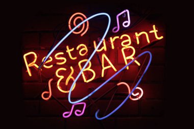 A neon light shaped into the phrase 