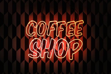 Yellow neon shaped into the word 