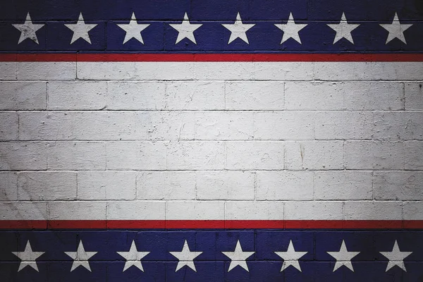Gambar Sebuah Patriotisme Amerika Bertema Desain Dilukis Dinding — Stok Foto