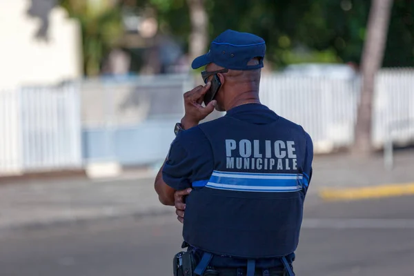 Saint Paul Reunion Червня 2017 Agent Police Municipale Місцева Поліція — стокове фото