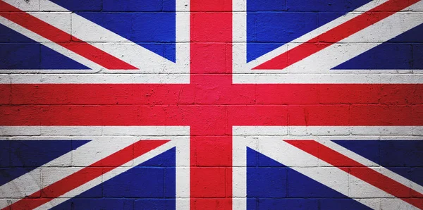 イギリスの国旗が岩壁に描かれている — ストック写真