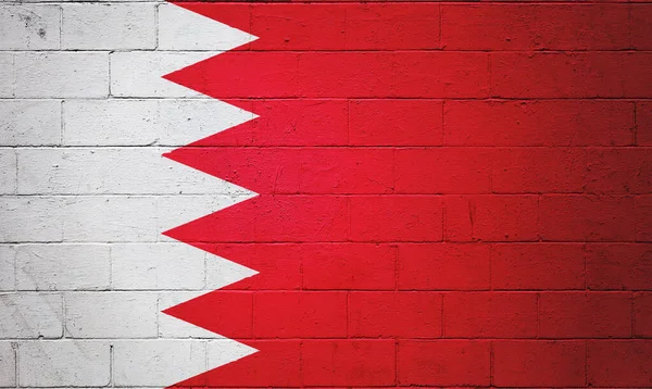 Kömürleşmiş Duvarda Bahreyn Bayrağı — Stok fotoğraf