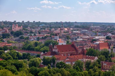 Litvanya 'daki Vilnius' un havadan görünüşü.