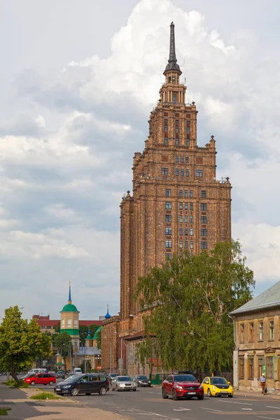 Рига Латвия Июня 2019 Года Здание Латвийской Академии Наук Построено — стоковое фото