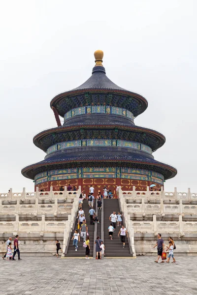 中国北京 2018年8月7日 大丰收祈祷堂是天坛最大的建筑 — 图库照片