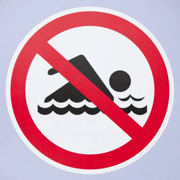 Yüzmek Yasaktır Tabelasına Yaklaş — Stok fotoğraf