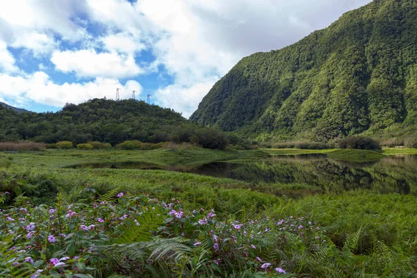 Grand Etang Het Grootste Meer Reunion Island Een Frans Territorium — Stockfoto