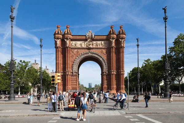 Barcelona Spanje Juni 2018 Arc Triomf Arco Triunfo Het Spaans — Stockfoto
