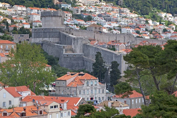 Fortaleza Minceta Uma Das Quatro Fortalezas Das Muralhas Cidade Dubrovnik — Fotografia de Stock