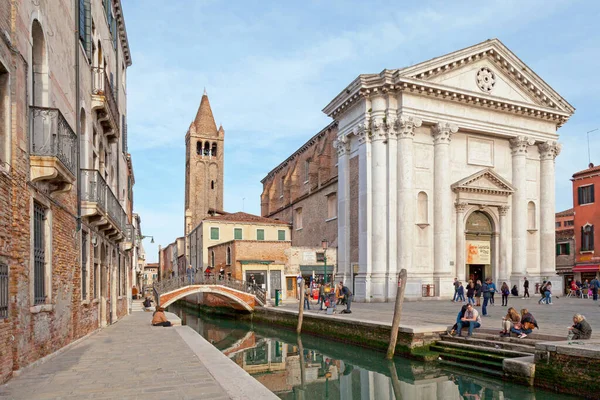 Venezia Marzo 2019 Chiesa San Barnaba Antica Chiesa Cattolica Stile — Foto Stock