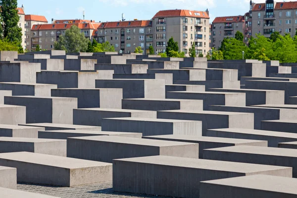 Stock image Berlin, Germany - June 03 2019: The Memorial to the Murdered Jews of Europe, also known as the Holocaust Memorial is a memorial in Berlin to the Jewish victims of the Hol