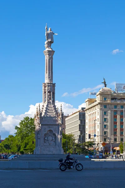 Madrid Spanje Juni 2018 Het Monument Voor Christoffel Columbus Ligt — Stockfoto