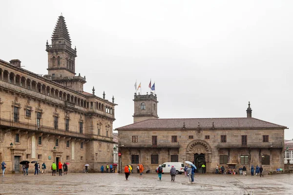 Santiago Compostela Ισπανία Ιουνίου 2018 Κολλέγιο San Jeronimo Στην Πλατεία — Φωτογραφία Αρχείου