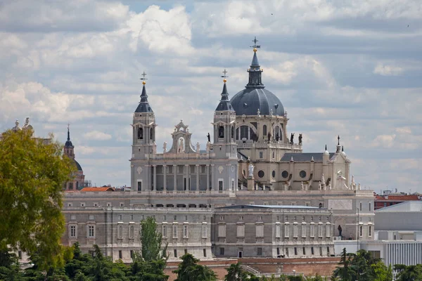 stock image Almudena Cathedral (Santa Maria la Real de La Almudena) is a Catholic church in Madrid, Spain. It is the seat of the Roman Catholic Archdiocese of Madrid. The cathedral was consecrated by Pope John Paul II in 1993.