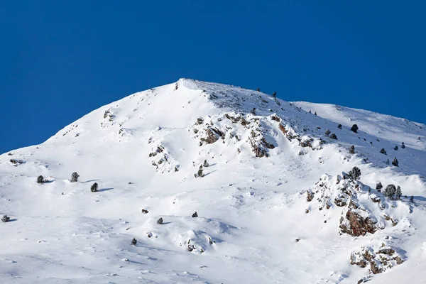 Snötäckta Berg Pas Casa Andorra — Stockfoto