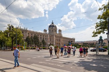 Viyana, Avusturya - 17 Haziran 2018: Kunsthistorisches Müzesi şenlikli saray binasında bulunan bir sanat müzesidir..