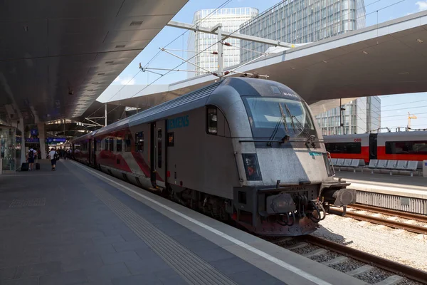 Viena Áustria Junho 2018 Comboio Ferroviário Ski Operado Pela Obb — Fotografia de Stock