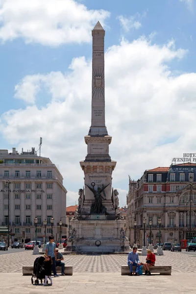 Lissabon Portugal Juni 2018 Monumentet Över Restauranterna Ett Monument Som — Stockfoto