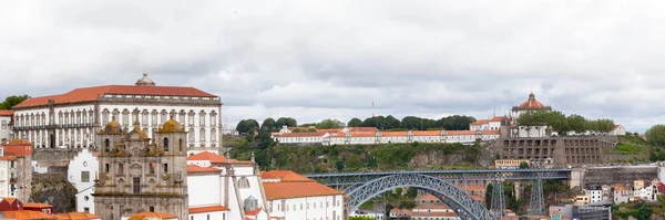 Panoramic View Porto Vila Nova Gaia Portugal Including Local Landmarks — Stock Photo, Image