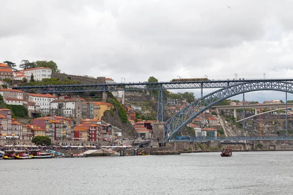 Porto Portugal June 2018 Mosteiro Serra Pilar Overlooking Luis Bridge — Stock Photo, Image