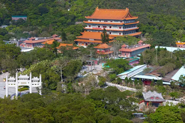 Hong Kong China Marzo 2014 Vista Del Monasterio Ling Tomada — Foto de Stock