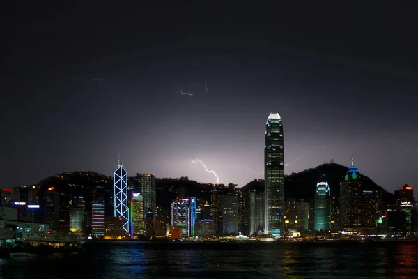 Hong Kong Hong Kong Ağustos 2007 Fırtına Sırasında Adanın Arkasında — Stok fotoğraf