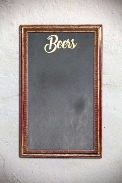 Framed Blackboard Copy Space Ideal Create Trendy Menu Restaurant Bar — Stock Photo, Image