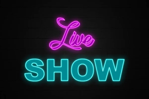 Neonlicht Live Show Stil Der Achtzigerjahre — Stockfoto