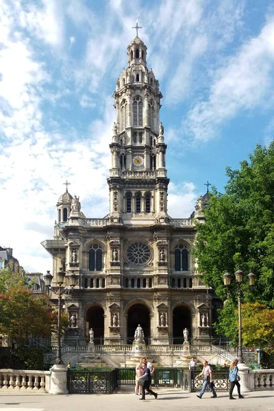 Париж Франція Серпня 2017 Церква Святої Трійці Релігійна Будівля Розташована — стокове фото
