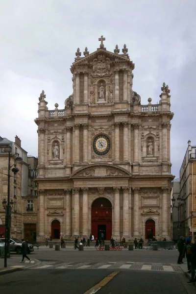 Paris France March 2018 Church Saint Paul Saint Louis Located — Stock Photo, Image