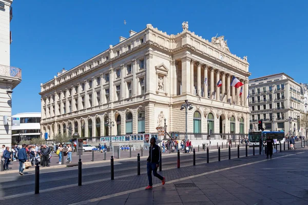 Marseille Frankrijk Maart 2019 Het Palais Bourse Een Gebouw Aan — Stockfoto