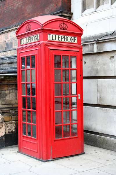 Traditionell Brittisk Telefonkiosk London — Stockfoto