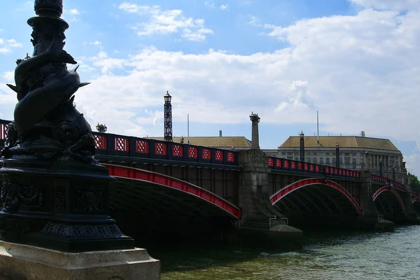 Ламбетський Міст Один Шістнадцяти Мостів Перетинають Річку Темзу Великому Лондоні — стокове фото