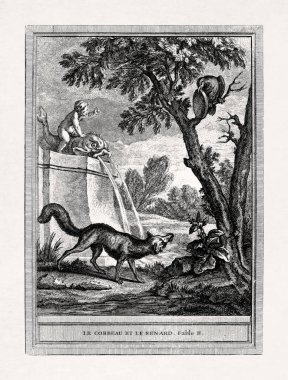 Jean-Baptiste Oudry 'nin 1755' te La Fontaine 'in 