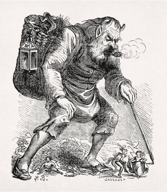 Rahovart by Louis Le Breton made in 1863 for the Dictionnaire infernal writen by Jacques Collin de Plancy. clipart