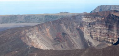 Piton de la Fournaisein Reunion Adası 'ndan panoramik manzara