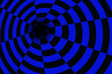 Kaybolan noktalı siyah ve mavi tubular dama tahtası.