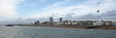 İskeleden Brighton 'un panoramik görüntüsü